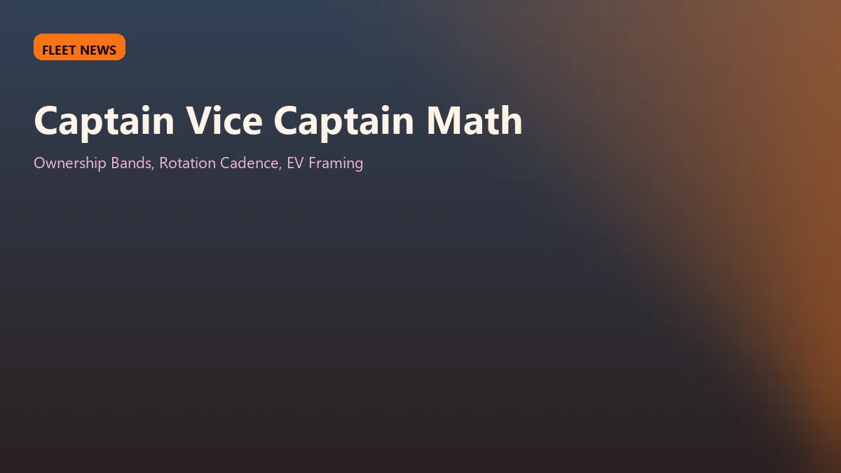 Fantasy Cricket Captain Vice Captain Math on SuperStrikers11: Ownership Bands, Rotation Cadence, and EV Framing for IPL 2026 visual guide